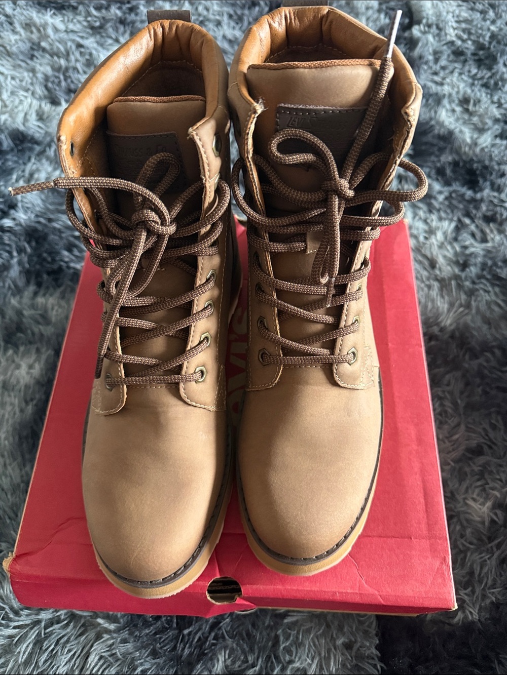Levi's Men's Brown Lace-Up Work Boots